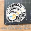 ZANEMIRU Hearing Loss Awareness Sticker Driver is Hearing Impaired stickers Driver Is Deaf stickers Hard of Hearing Circle Weather-Resistant Sticker for Water Bottles, Laptop, Window, Car Size 5"" view 2