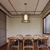 TONFON Chinese Bamboo Art Chandelier Modern New Chinese Dining Room Pendant Light Coffee Color Zen Ceiling Light Fixture for Kitchen Island Living Room Bedroom Bedside Hallway Hanging Light (Color : view 2
