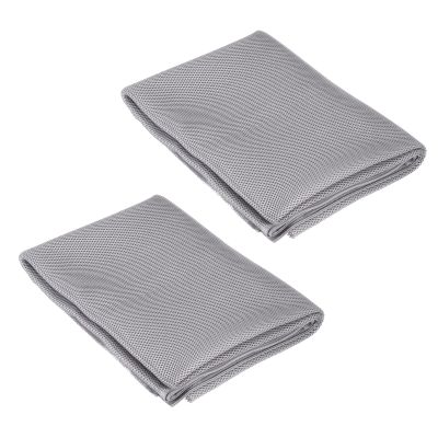 MECCANIXITY 2 Pcs Speaker Grill Cloth Stereo Mesh Fabric Silver Mesh 140 x 100 CM for Protective Dustproof Speaker Repair Universal Car Home