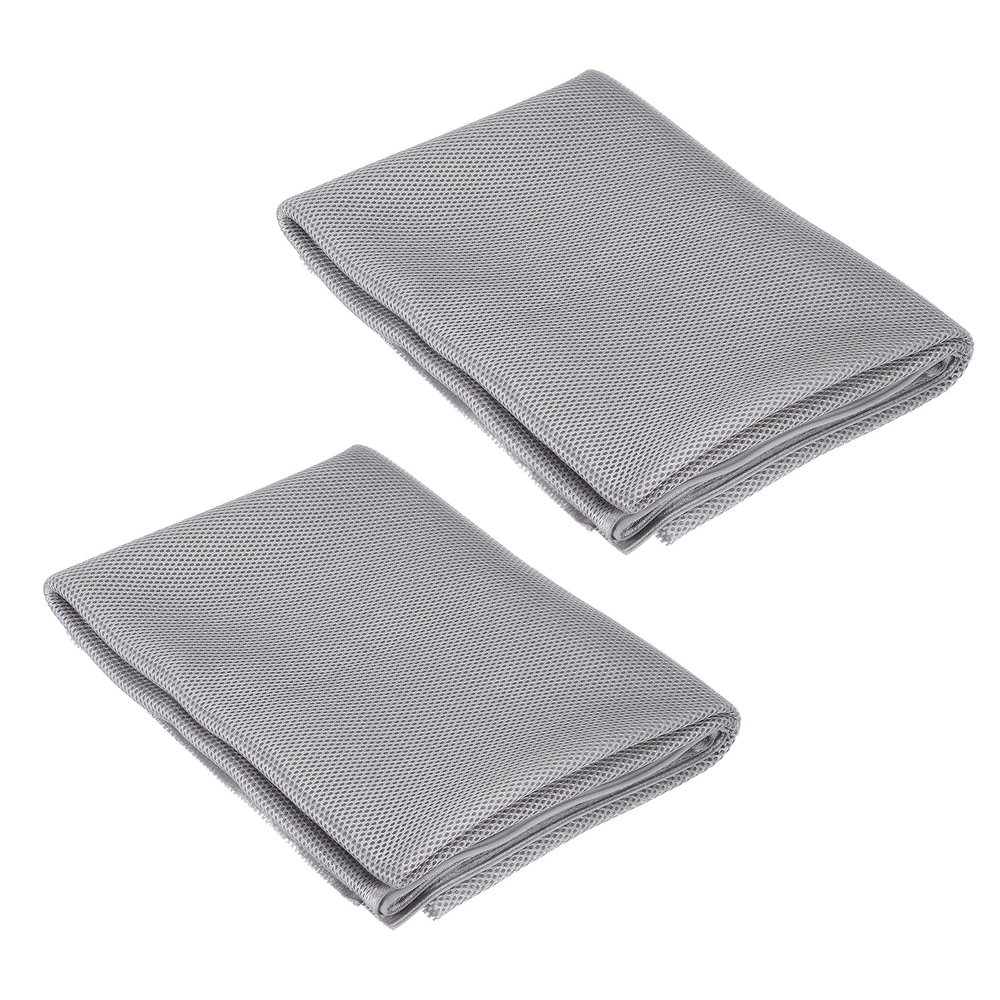 MECCANIXITY 2 Pcs Speaker Grill Cloth Stereo Mesh Fabric Silver Mesh 140 x 100 CM for Protective Dustproof Speaker Repair Universal Car Home