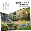 POPETPOP Heavy Duty Hose Storage Bracket Wall Mount Garden Hose Rack Decorative for Garden view 3
