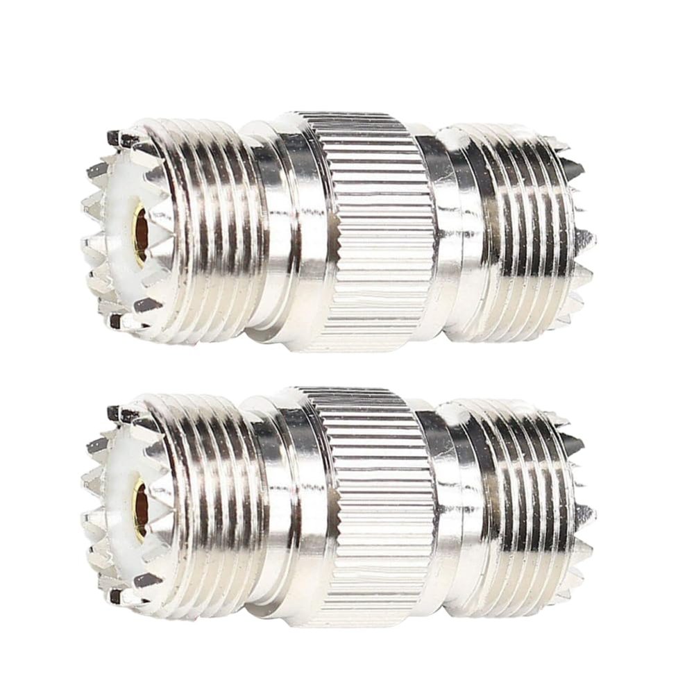BudgetBundles US 2-4Pc SO239 UHF Female to Female Coupler RF Adapter Barrel Connector forPL259 (2 Pack)
