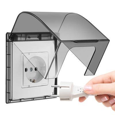 Veemoon Outdoor Outlet Cover Waterproof Electrical Outlet Covers Wall Receptacle Protector Plug Protector for Bathroom Home Office Universal 86-Type Socket Guard 4.52 X 3.93 X 2.83 in Easy Install