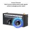 6 in 1 Out Audio Switcher with Volume Adjustment 20-20kHz Frequency Response Metal Shell for Preamplifier Turntable view 3