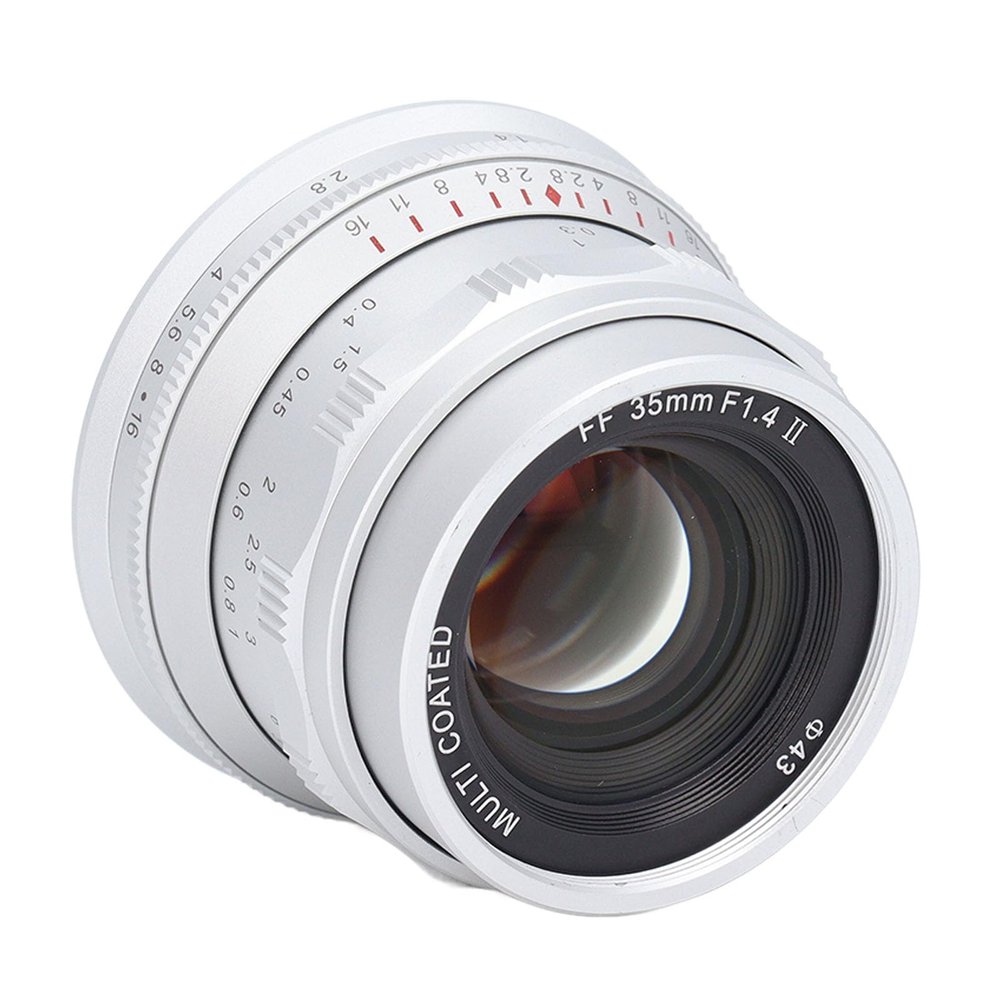 35mm F1.4 Full Frame Fixed Focus Wide Angle Lens for S1 S1R S1H S5, for SL SL1 SL2, for FP FP L, 7 Layers Optical Coated Large Aperture Manual Focus Lens (White)