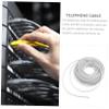 Veemoon Landline Phone Extension Cord Foot Extension Cable Flat Plug Drop Cord Foot Telephone Accessories view 3