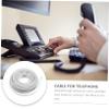 Veemoon Landline Phone Extension Cord Foot Extension Cable Flat Plug Drop Cord Foot Telephone Accessories view 4