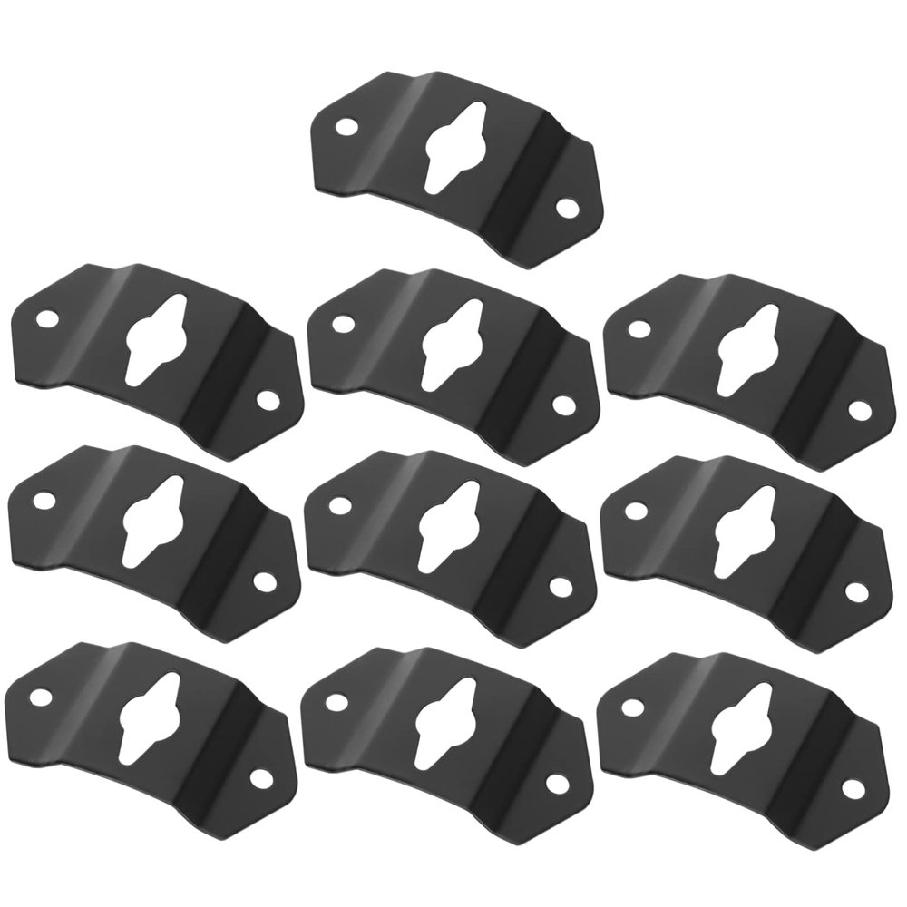 Homoyoyo 20pcs Heavy Duty Speaker Hanging Hook Wall Mount Bracket Keyhole Speaker Brackets Iron