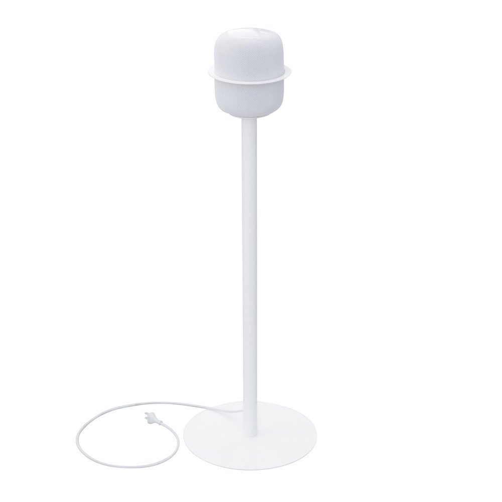 Play With NoBox Speaker Stand for Apple HomePod & HomePod 2, 37-Inch Floor Stand with Built-in Cable Management, Powder-Coated Steel, Sleek Modern Design, Secure Precision-Fit Ring