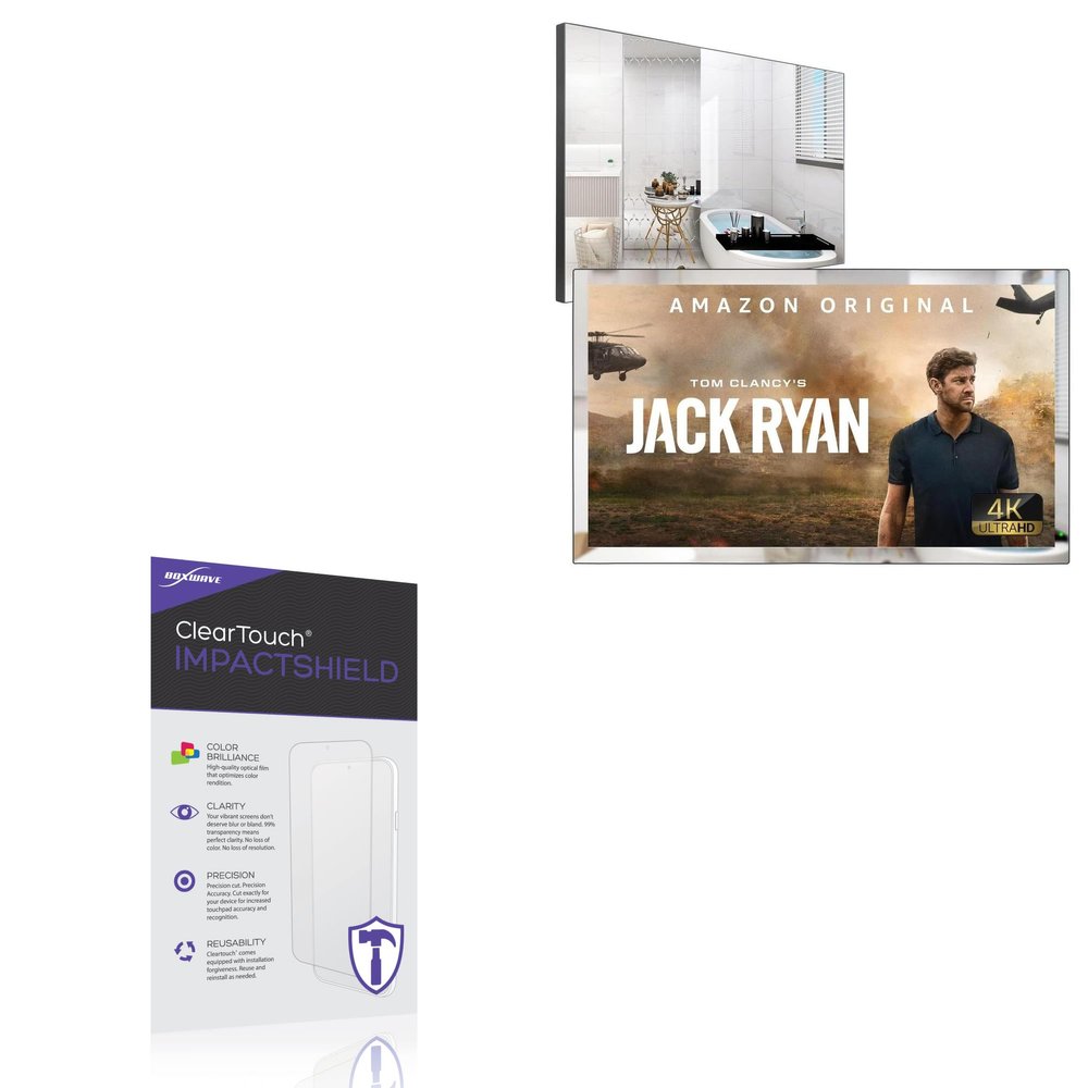 BoxWave Screen Protector Compatible with Soulaca Magic Mirror TV (28 in) - ClearTouch ImpactShield (2-Pack), Impenetrable Screen Protector Flexible Film