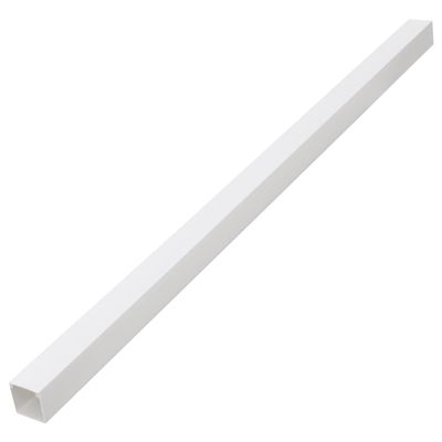 vidaXL PVC Cable Trunking Raceway - White Cord Management Hider - Cuttable, Paintable, Screw Mount, Home/Office Wire Organizer, 2.4"x1.6" Size, 3.3' Each, 30 Pcs