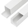vidaXL PVC Cable Trunking Raceway - White Cord Management Hider - Cuttable, Paintable, Screw Mount, Home/Office Wire Organizer, 2.4"x1.6" Size, 3.3' Each, 30 Pcs view 4