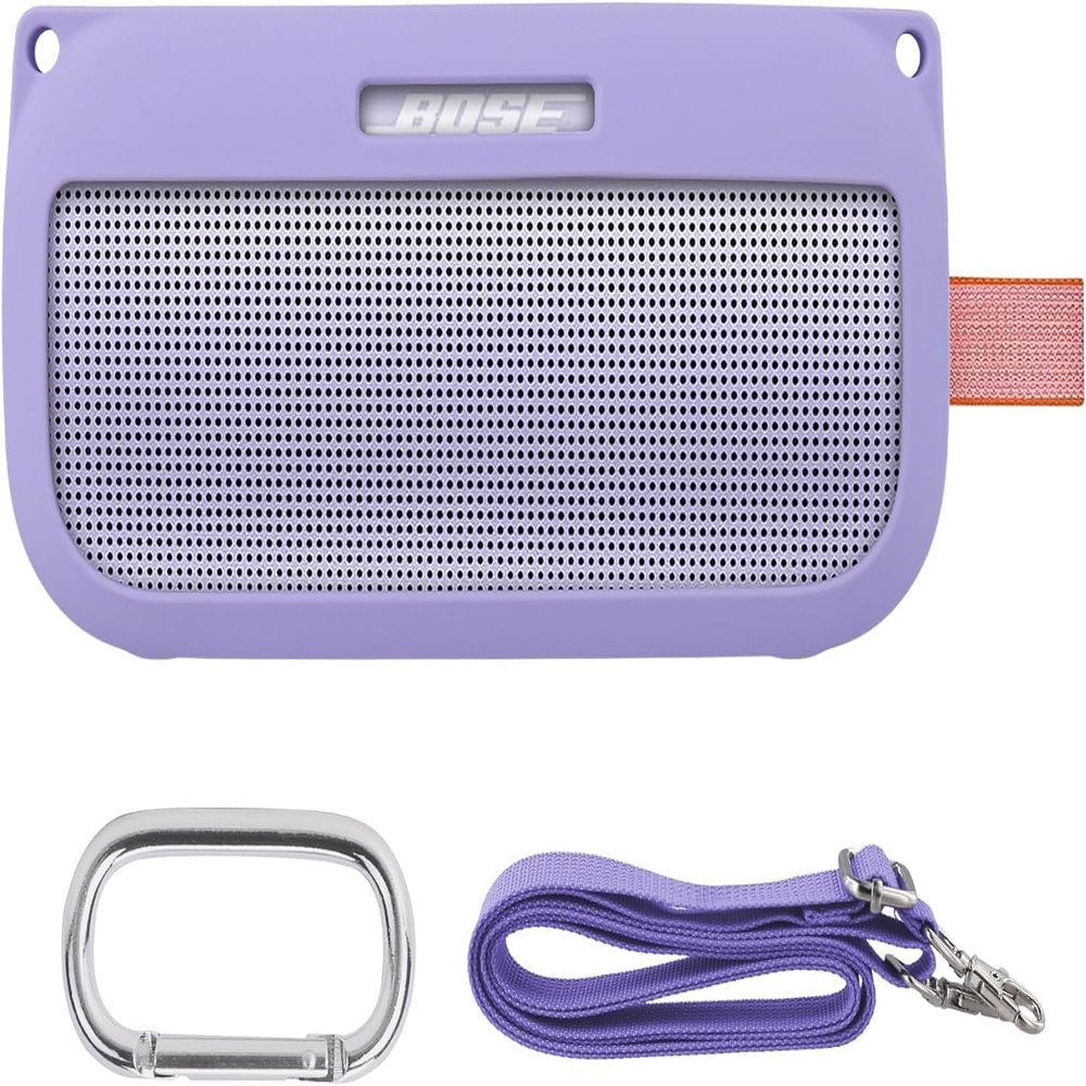 co2CREA Soft Silicone Case Replacement for Bose SoundLink Flex Bluetooth Portable Speaker (Silicone Case, Purple Case)