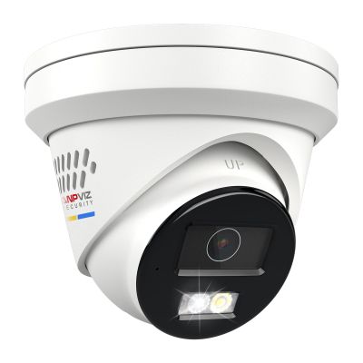 Anpviz 8MP IP PoE Camera, Strobe Light and Audio Alarm, Metal Turret 4K Security Camera Outdoor, 2 Way Audio, Color Night Vision, Human/Vehicle Detection, IP67 Waterproof, 2.8mm Lens, IPC-D3683WD-SA