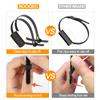 200 Pack Reusable Zip Ties + 24 Pack Magnetic Cable ties, Great for Bundling and Organizing view 3