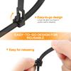 200 Pack Reusable Zip Ties + 24 Pack Magnetic Cable ties, Great for Bundling and Organizing view 4