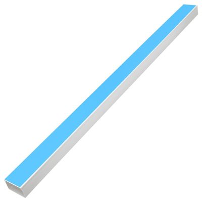 vidaXL Cable Trunking Management Cord Hider - PVC Raceway Wire Cover, Self-Adhesive, Cuttable & Paintable, White, 3.3' Length
