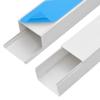 vidaXL Cable Trunking Management Cord Hider - PVC Raceway Wire Cover, Self-Adhesive, Cuttable & Paintable, White, 3.3' Length view 4