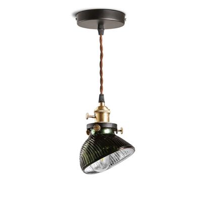 Simple V-intage Iron Art Glass Hanging Lamp Retro Loft Restaurant Cafe Decor Pendant Light E27 Single Head Suspension Light Chain Adjustable Kitchen Dining Room Ceiling Chandelier Lighting Light ,pend
