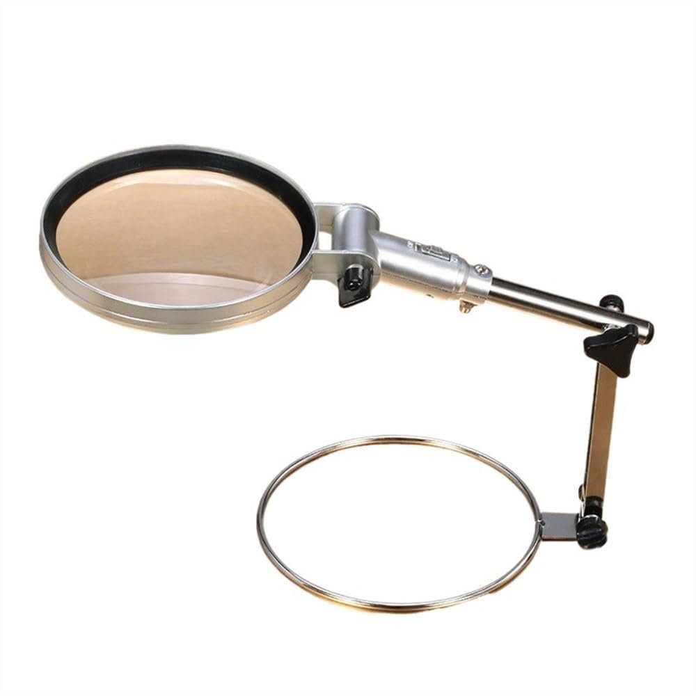 ZTBH Microscope Accessories Kit 5X Desk Magnifier Multi-Functional Reading Magnifying Glass Foldable Loupe with Led lamp Circuit Board Repair Tool Microscope Slides (Color : Style2)