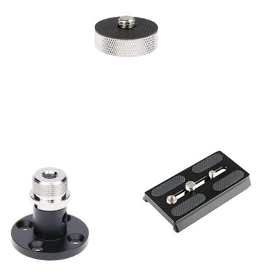 CAMVATE 1/4"-20 Female to 3/8"-16 Male+ Camera Quick Release Base Plate + Microphone Table Mount with 5/8"-27 Thread