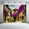 chnywork 5x3ft French Town Backdrop European Town Street Romantic Village Alley Blooming Flowers Background for European Travel Theme Wedding Party Decor Adult Lovers Portrait Photo Studio Props view 2