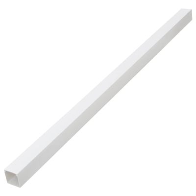 vidaXL PVC Cable Trunking Management Cord Hider - White Raceway Wire Cover, Cuttable & Paintable, 10 Channels for Office Home