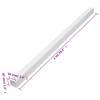 vidaXL PVC Cable Trunking Management Cord Hider - White Raceway Wire Cover, Cuttable & Paintable, 10 Channels for Office Home view 2