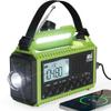 Emergency Radio,5000 NOAA Weather Radio with AM/FM/NOAA/SW,SOS Battery Operated Radio,5 Way Powered Emergency Hand Crank with USB Charger, Flashlight, Reading Lamp, Headphone Jack for Outdoor view 1