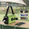 Emergency Radio,5000 NOAA Weather Radio with AM/FM/NOAA/SW,SOS Battery Operated Radio,5 Way Powered Emergency Hand Crank with USB Charger, Flashlight, Reading Lamp, Headphone Jack for Outdoor view 3