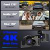 Unifizz 4K Full UHD Car Camera Front Rear with Free 32GB SD Card, Super Night Vision, 170Wide Angle view 2