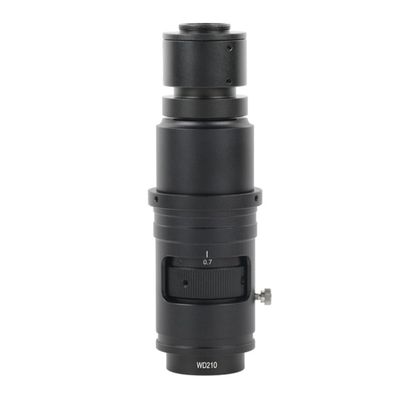 Joebo Microscope Kit 100X 130X 180X 200X 300X 500X Adjustable Continuous Zoom C Mount Lens for USB Industry Video Microscope Camera Microscope Lens Adapters (Color : 160X)