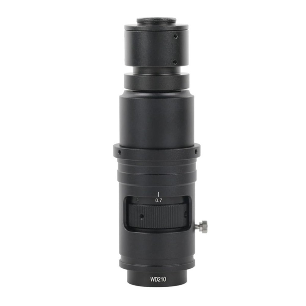 Joebo Microscope Kit 100X 130X 180X 200X 300X 500X Adjustable Continuous Zoom C Mount Lens for USB Industry Video Microscope Camera Microscope Lens Adapters (Color : 160X)