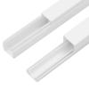 vidaXL PVC Cord Hider Raceway - Durable Wire Management Channel Kit, Paintable & Cuttable, 10x3.3 ft, White, Office & Home Organizer view 4