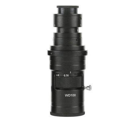 Joebo Microscope Kit 100X 130X 180X 200X 300X 500X Adjustable Continuous Zoom C Mount Lens for USB Industry Video Microscope Camera Microscope Lens Adapters (Color : 200X)