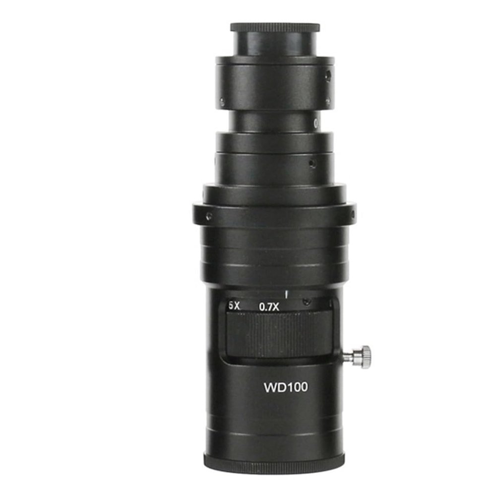 Joebo Microscope Kit 100X 130X 180X 200X 300X 500X Adjustable Continuous Zoom C Mount Lens for USB Industry Video Microscope Camera Microscope Lens Adapters (Color : 200X)