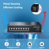 AUMOX PRO 8+5 Port Gigabit Ethernet Unmanaged PoE Switch 120W/78W Network Switch view 4