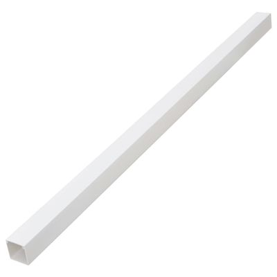 vidaXL PVC Cable Trunking Management Cord Hider - Wire Cover Raceway for Office/Home, Cuttable, Paintable, Flexible, White