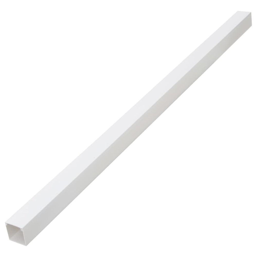 vidaXL PVC Cable Trunking Management Cord Hider - Wire Cover Raceway for Office/Home, Cuttable, Paintable, Flexible, White