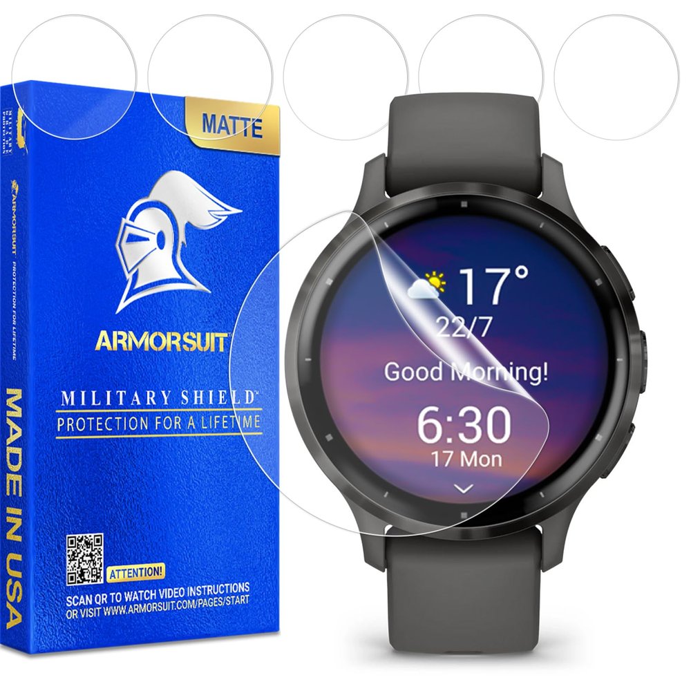 ArmorSuit 6 Pack for Garmin Venu 3S (41mm) Anti-Glare Screen Protector MilitaryShield Matte Film - Made in USA