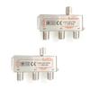 Woostars 3-Way Coaxial Cable Splitter (RG6 Compatible, F-Type, 5-2500MHz) Digital Signal Female Coax Splitter - Works with Satellite, Antenna, HDTV, Amplifier, CATV Cable TV 2-Pack view 1