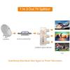 Woostars 3-Way Coaxial Cable Splitter (RG6 Compatible, F-Type, 5-2500MHz) Digital Signal Female Coax Splitter - Works with Satellite, Antenna, HDTV, Amplifier, CATV Cable TV 2-Pack view 3