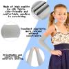 Abeillo 3Pairs Kids Arm Sleeves Thinly UV Sun Protection Cooling Arm Compression Sleeves, Outdoor Sport Breathable Elastic Ice Sleeve for Youth Boys Girls (7-12 Years) (Black&White&Grey) view 3