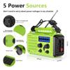 Mesqool Emergency Radio 5 Way Powered, 5000mAh/18500mWh Survival Solar Hand Crank Portable NOAA/AM/FM/SW Weather Radio Battery Backup, Wind up Radio with Cell Phone Charger, Flashlight, SOS view 2