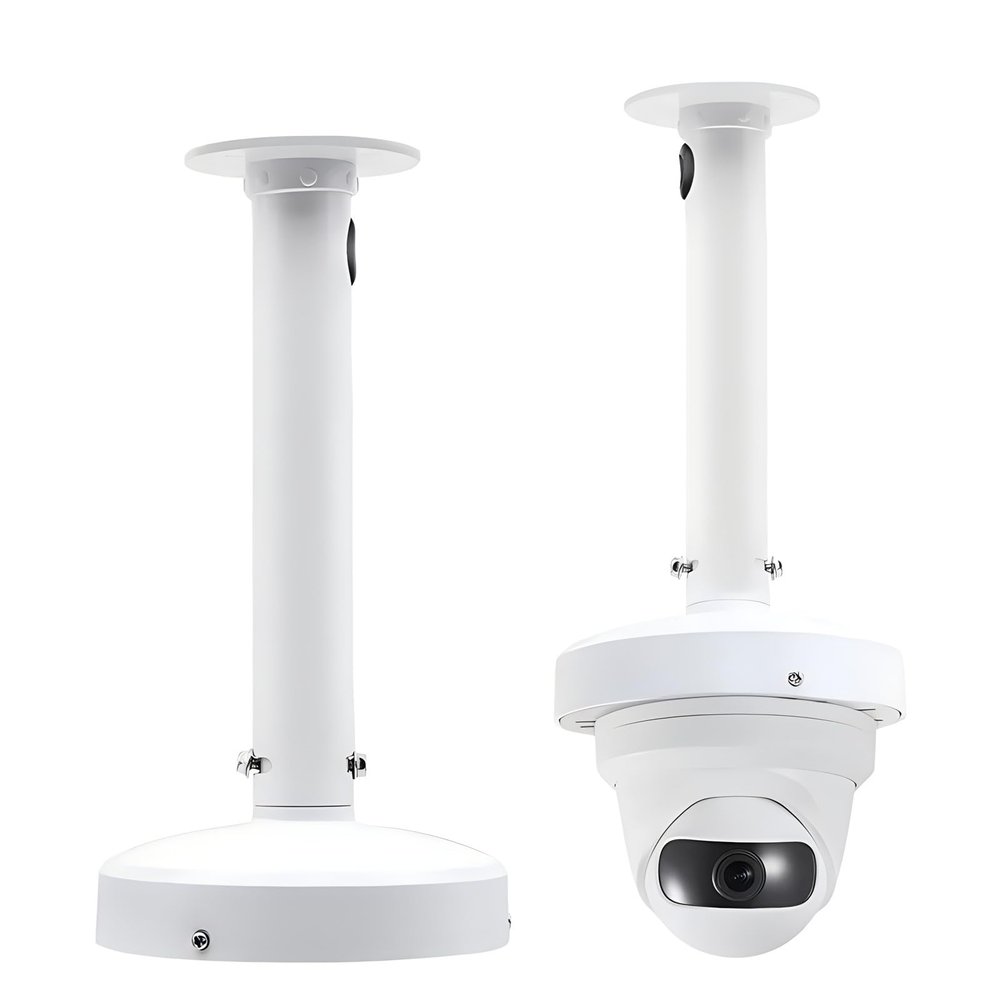 UQISOVI Security Camera Mount Bracket, Dome Camera Mount Universal Camera Ceiling Mounting Bracket Monitoring Hemisphere Support, I Type (Length 9.8inch)