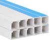 vidaXL White PVC Cable Trunking Management Cord Hider - Self-Adhesive Wire Cover, Raceway Strip, Cuttable, Paintable, 10-Pack, 3.3ft Each view 3