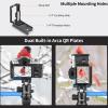 DirectNine Basics Nitze L Bracket Arca QR Plate Design Vertical Horizontal Mounting Plate Compatible with FUJIFILM X-T5 XT5 Camera, blak, T-F05A view 3