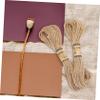 DirectNine Basics 10pcs Rope Christmas Ribbon Vases Home Decor Burlap Ribbon Christmas Decor Vase Woven Rope Decorative Rope DIY Craft Cord Storage Rope DIY Binding Rope String Polyester, 1000X2.2cm, Brown view 4