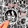 100Pcs Gothic Stickers Pack, Black and White Skull Stickers for Water Bottle Laptop Luggage Skateboard Planner Scrapbooking, Waterproof Vinyl Horror Decals for Adults view 2