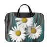 Abstract Purple Weeping Flower Laptop Bag for Women Handheld Leather Computer Bag Laptop Messenger Bag Briefcase view 1